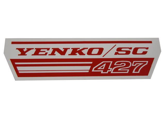 *YENKO* Valve Cover Decal, reproduction