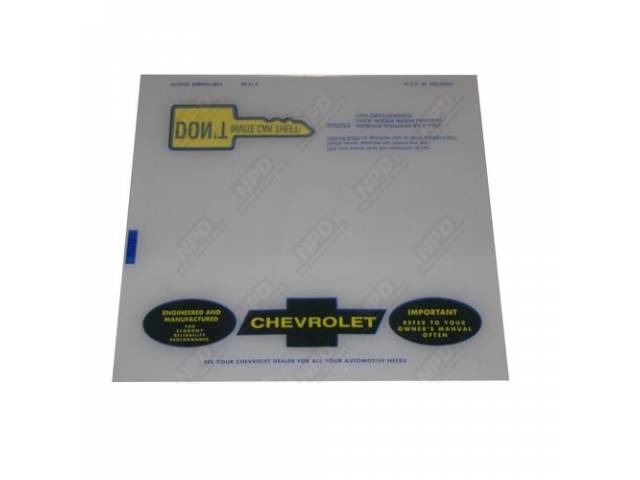 Owners Manual Storage Bag, Plastic, reproduction
