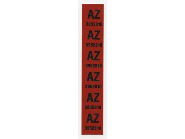 Front Coil Spring Decal, *AZ 3952810*, reproduction
