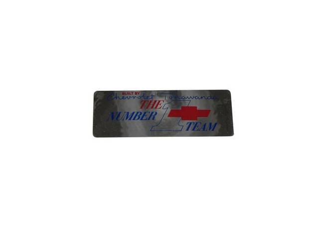 Valve Cover Decal, *Tonawanda # 1 Team*, reproduction