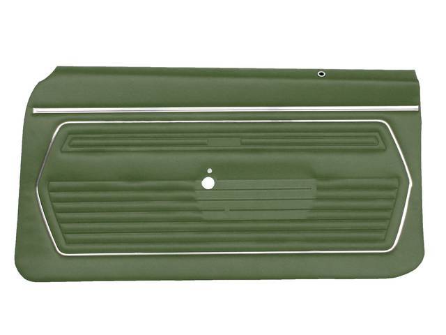 Restoration Quality Medium Green Standard Pre-Assembled Inside Door Panel Set for (1969)