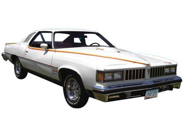 DECAL KIT, CAN AM, (7) INCL TWO *6.6 LITRE* HOOD SCOOP DECALS, 3 FENDER / LEGEND DECALS, 1 DECK LID DECAL AND 1 GLOVE BOX DECAL, REPRO