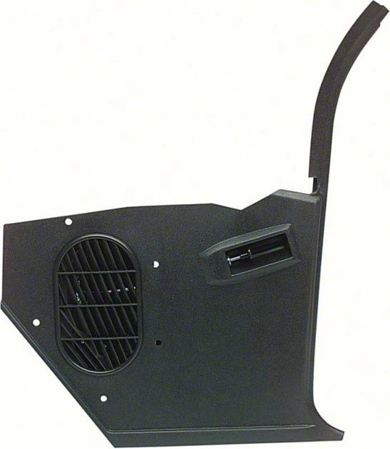 1967-68 Camaro, 1967-69 Firebird, Interior Kick Panel, without AC, Black, Passenger Side