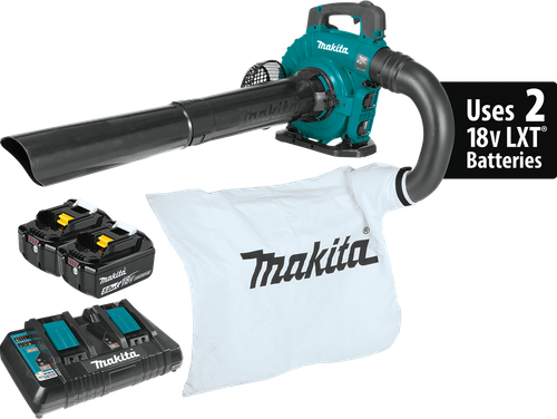 36V (18V X2) LXT™ Brushless Blower Kit with Vacuum Attachment Kit (5.0Ah), Makita-built Brushless Motor, XBU04PTV