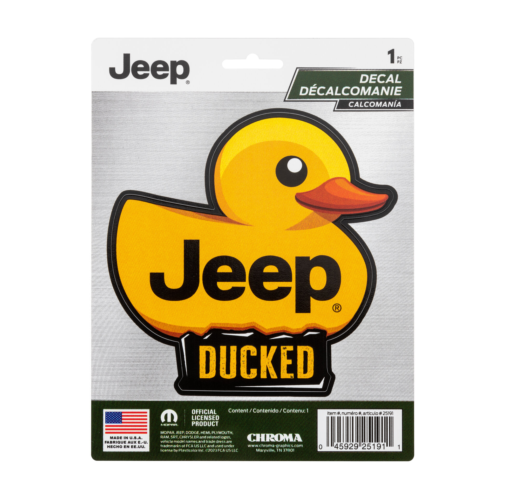 Chroma Graphics 25191 Jeep Ducked Decal - 6x8