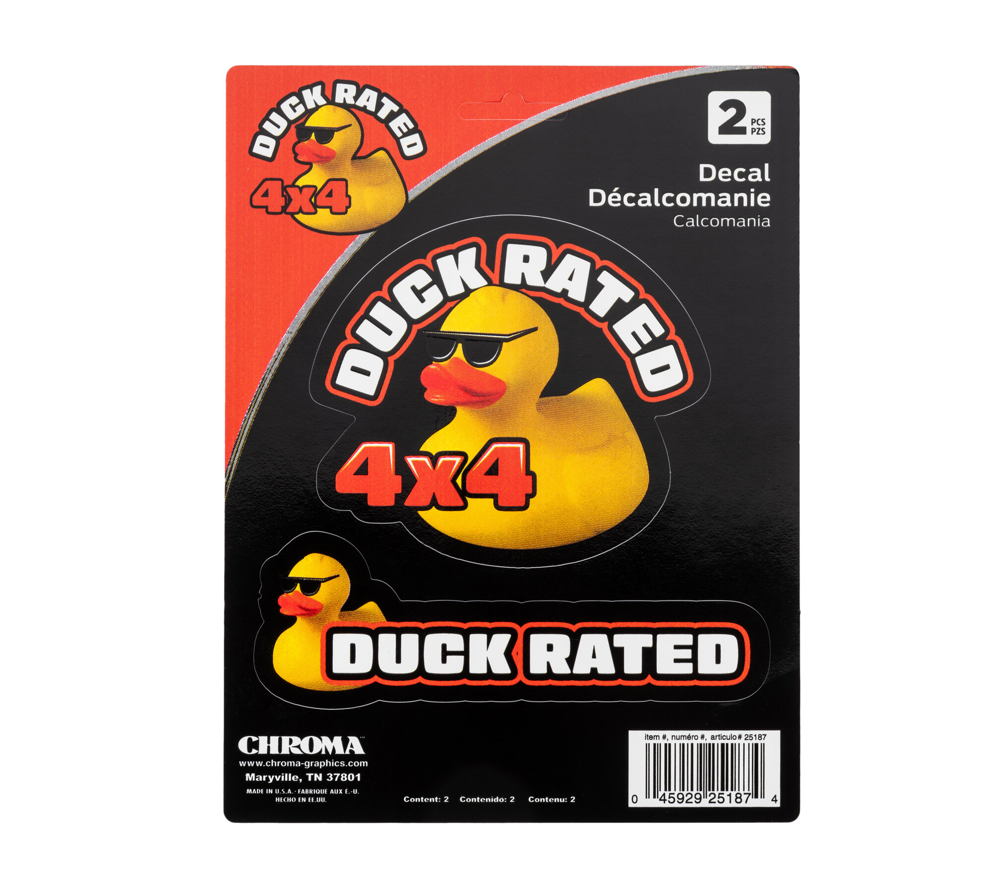 Chroma Graphics 25187 Duck Rated Decal - 6x8