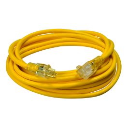 Coleman Cable Southwire Heavy-Duty 12/3 SJTW Outdoor Extension Cords - 25' Yellow