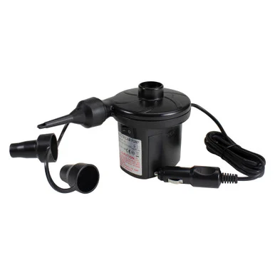 Convenient Black Battery-Operated Air Pump for Pool Inflation and Deflation