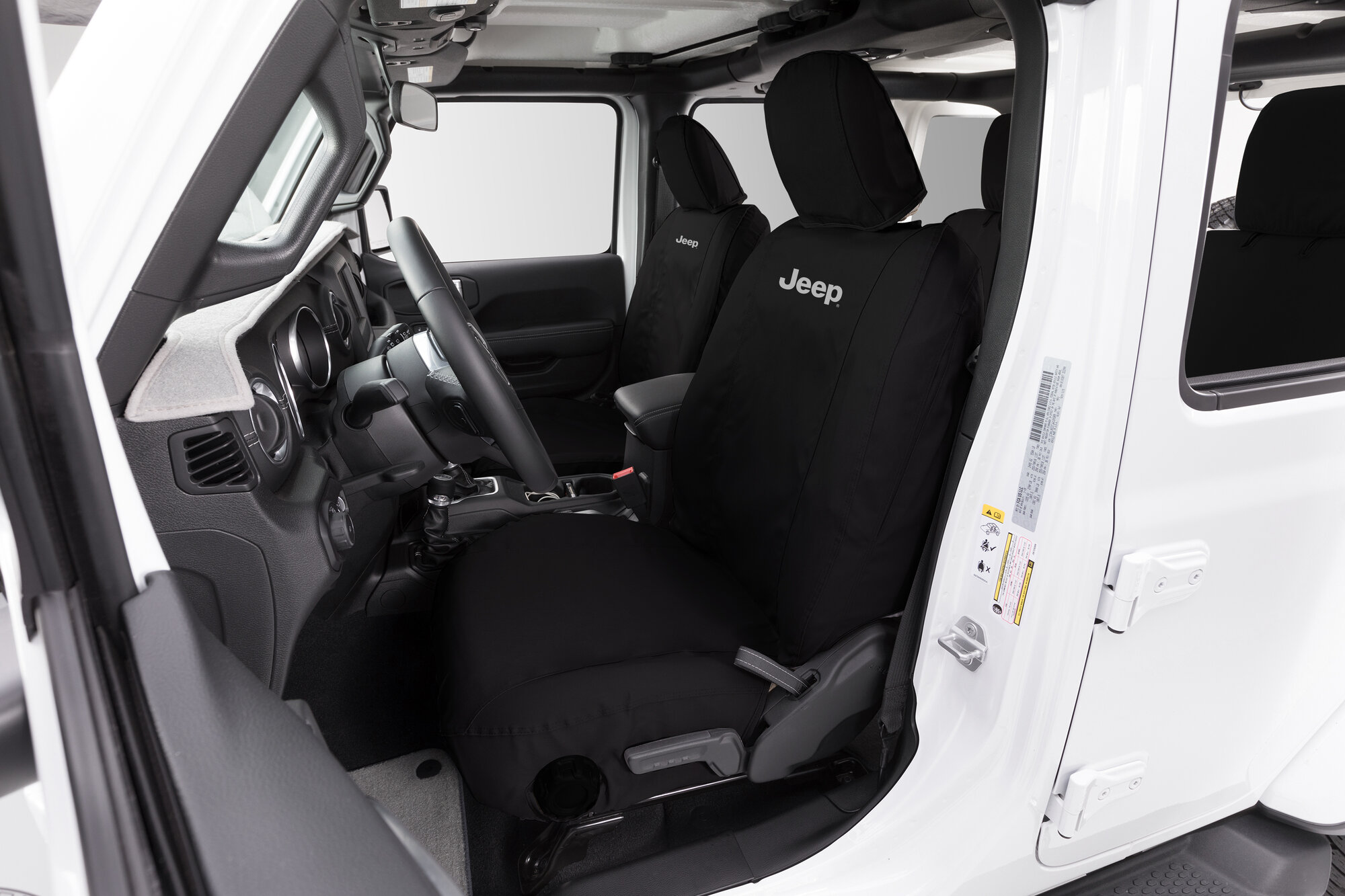 Covercraft "Jeep" Logo Endura SeatSaver Front Seat Covers for 18-26 Jeep Wrangler JL & Gladiator JT