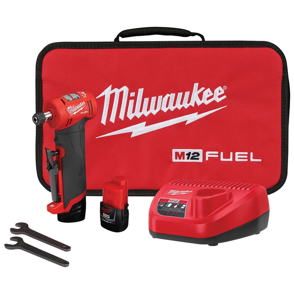 Milwaukee M12 FUEL™ Right Angle Die Grinder 2 Battery Kit
