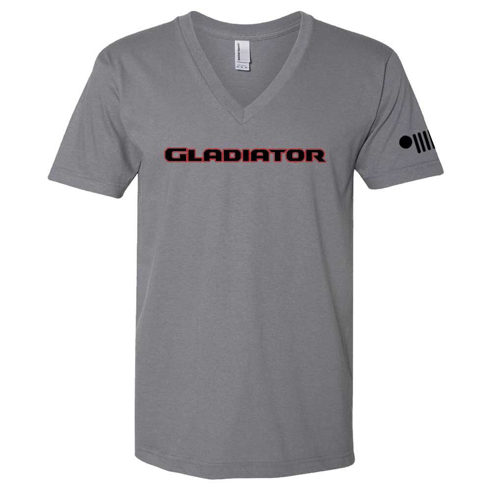 Jeep Merchandise Unisex V-Neck Jeep Gladiator - Slate Grey