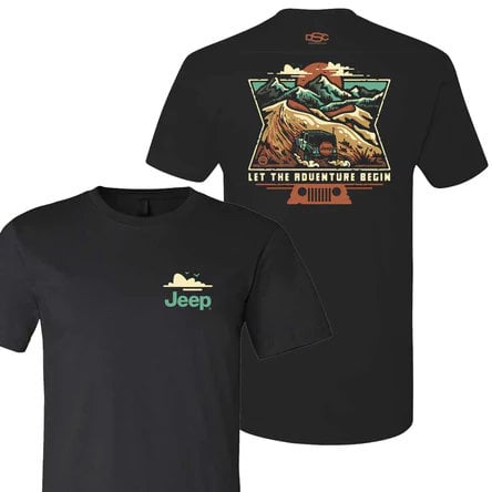 Jeep Merchandise SA-JDuneBlkXS Men's Jeep Dunes T-Shirt in Black XS