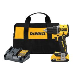 DEWALT 20V MAX Lithium-Ion Cordless Compact 1/2" Drill Driver with (1) 2Ah Battery, Charger and Bag