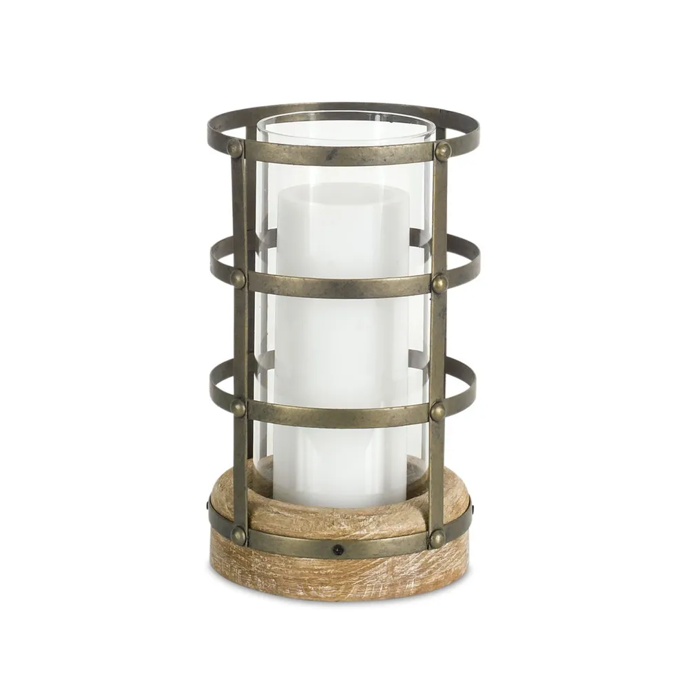 10″ Metal Framed Candle Holder