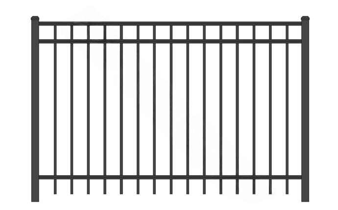 DSI 152945TBK 2″ x 7′ x .125″ Black Fine Texture End Post for 55″ 3230 Regis Aluminum Fence