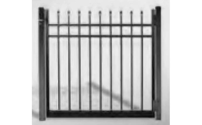 DSI 163793BLK 48″ x 55″ Satin Black Regis Aluminum Fence 3230 3-Rail U-Frame Gate N/H