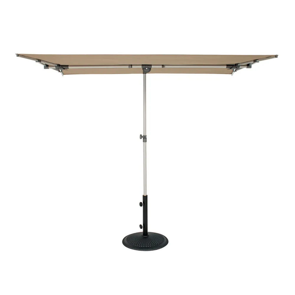 6.75′ Outdoor Patio Rectangle Balcony Umbrella, Beige