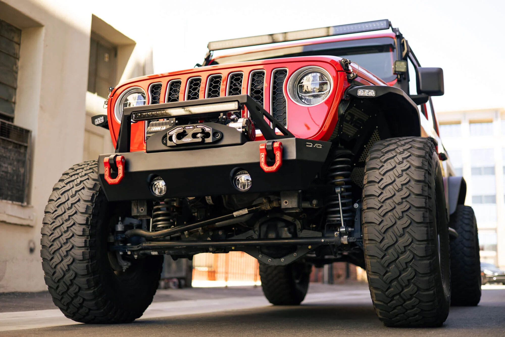 DV8 Offroad FBJL-06 FS-25 Front Stubby Bumper for 07-26 Jeep Wrangler JK, JL & Gladiator JT