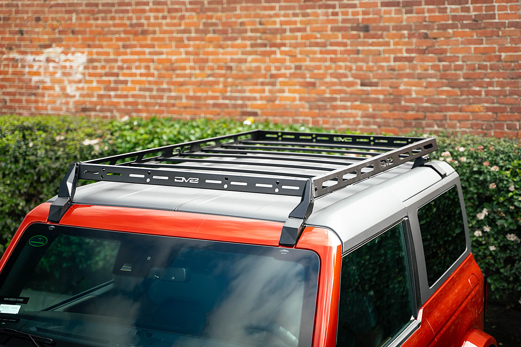 DV8 Offroad RRBR-03 Hard Top Roof Rack for 21-26 Ford Bronco 2-Door with OEM Hard Top