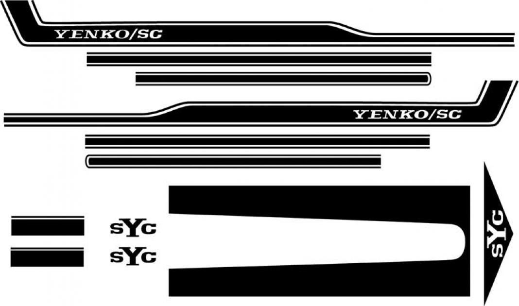 1969 Camaro, SYC Yenko Complete Stripe Set, Black, Officially Licensed, Made in the USA!
