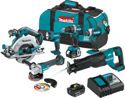 18V LXT™ Lithium-Ion Brushless Cordless 6-Pc. Combo Kit (4.0Ah), Brushless motor, XT612M