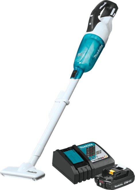 18V LXT™ Lithium-ion Compact Brushless Cordless Vacuum Kit, Trigger w/ Lock (2.0Ah), Flat nozzle, XLC03R1WX4