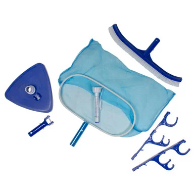 Effortless Pool Maintenance Made Easy: 6-Piece Blue Pool Cleaning Kit
