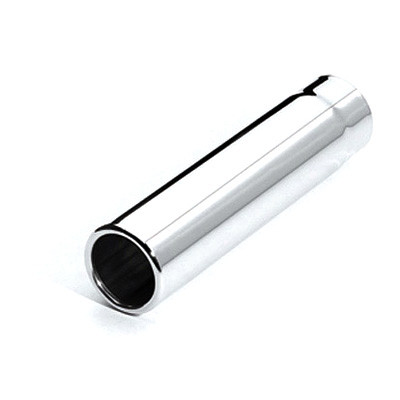 ETC DT-007 Stainless Exhaust Tip Rolled Edge Straight2.25" Inlet - 2.5" Outlet