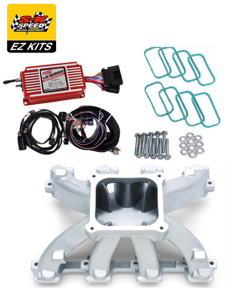 LS3/L92/L76 4500 Carb Conversion Kit Edelbrock Super Victor Intake & MSD 6014