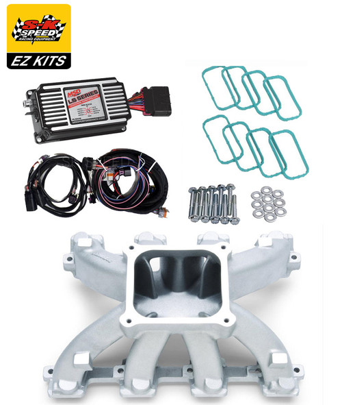 LS3/L92/L76 4500 Carb Conversion Kit Edelbrock Super Victor Intake & MSD 60143
