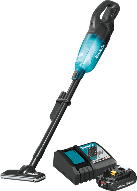 18V LXT™ Lithium-ion Compact Brushless Cordless Vacuum Kit, Trigger w/ Lock (2.0Ah), Flat nozzle, XLC03R1BX4