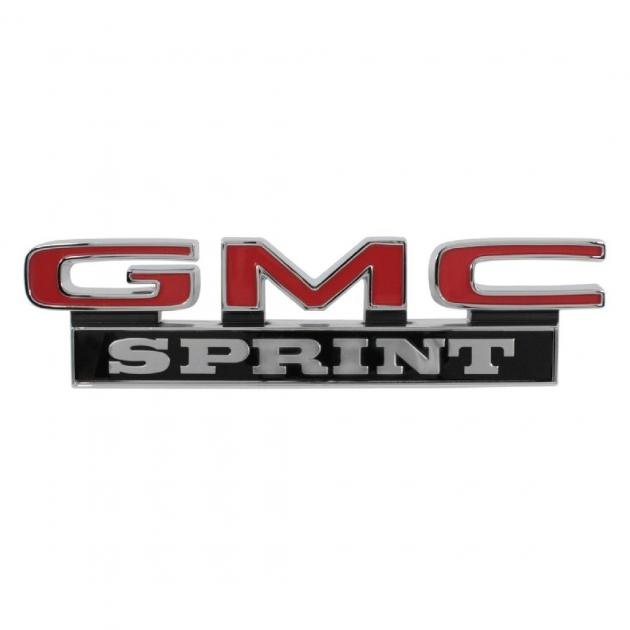 Trim Parts 71-72 GMC Truck Front Fender Emblem, GMC Sprint, Pair 9841