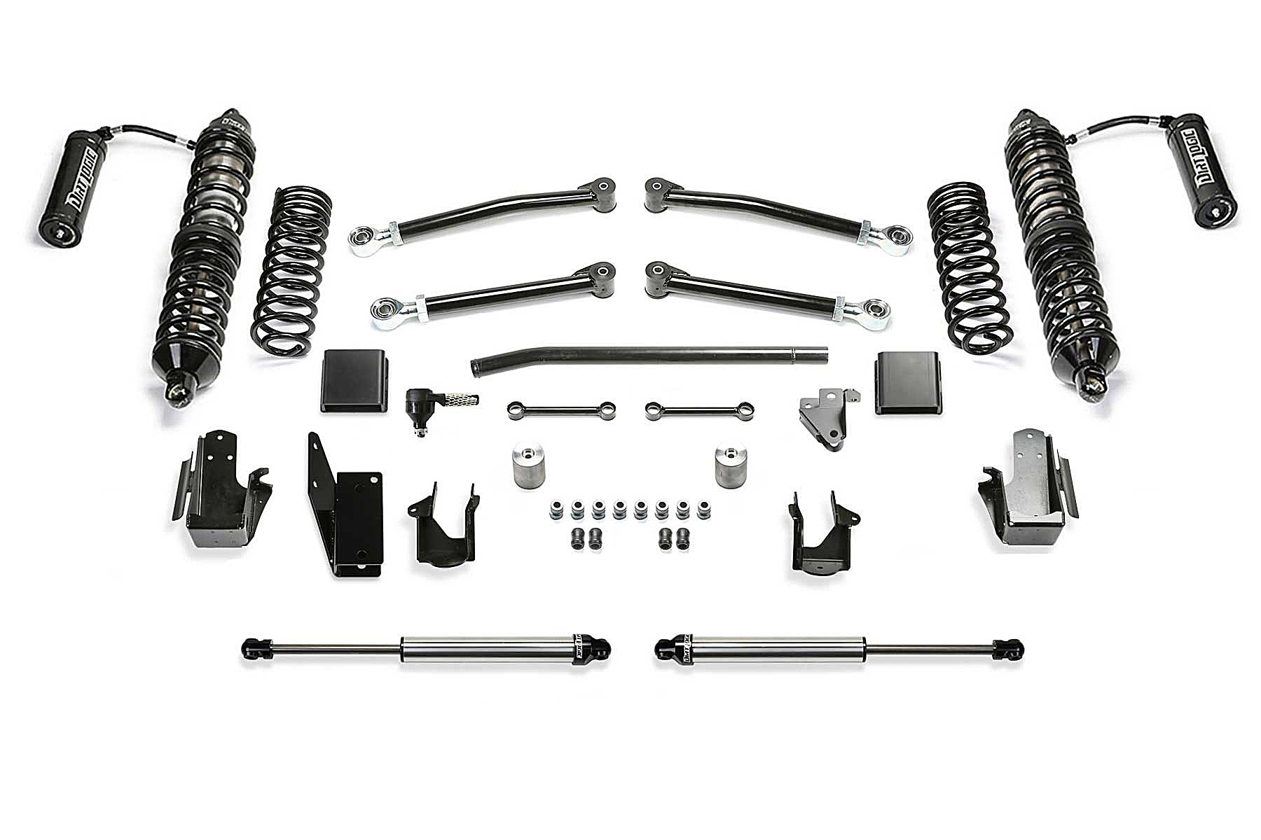 Fabtech 5" Trail Lift Kit with 2.5" Dirt Logic Front Reservoir Shocks & 2.25" Rear Dirt Logic Shocks for 20-22 Jeep Gladiator JT