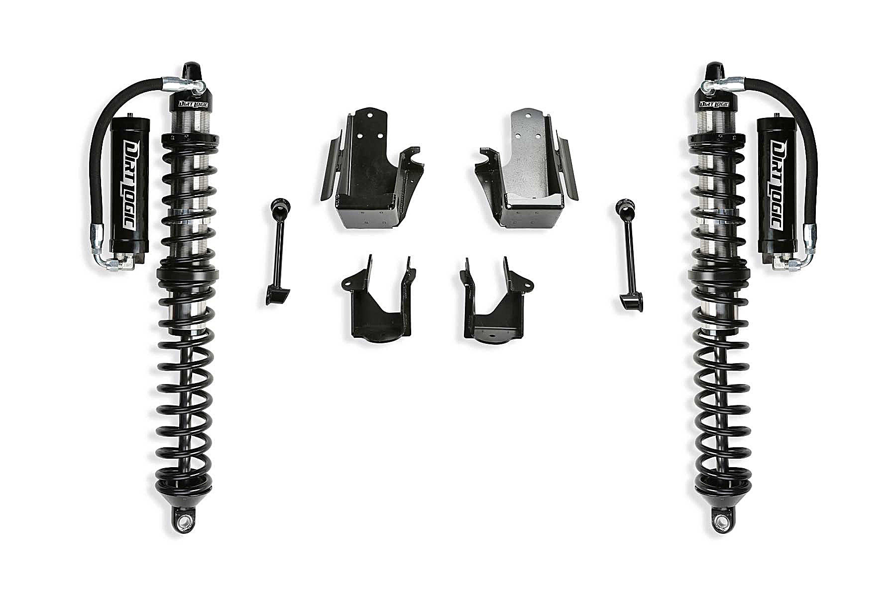 Fabtech Coilover Conversion with 2.5" Dirt Logic Front Reservoir Shocks for 20-22 Jeep Wrangler JL & Gladiator JT - Diesel