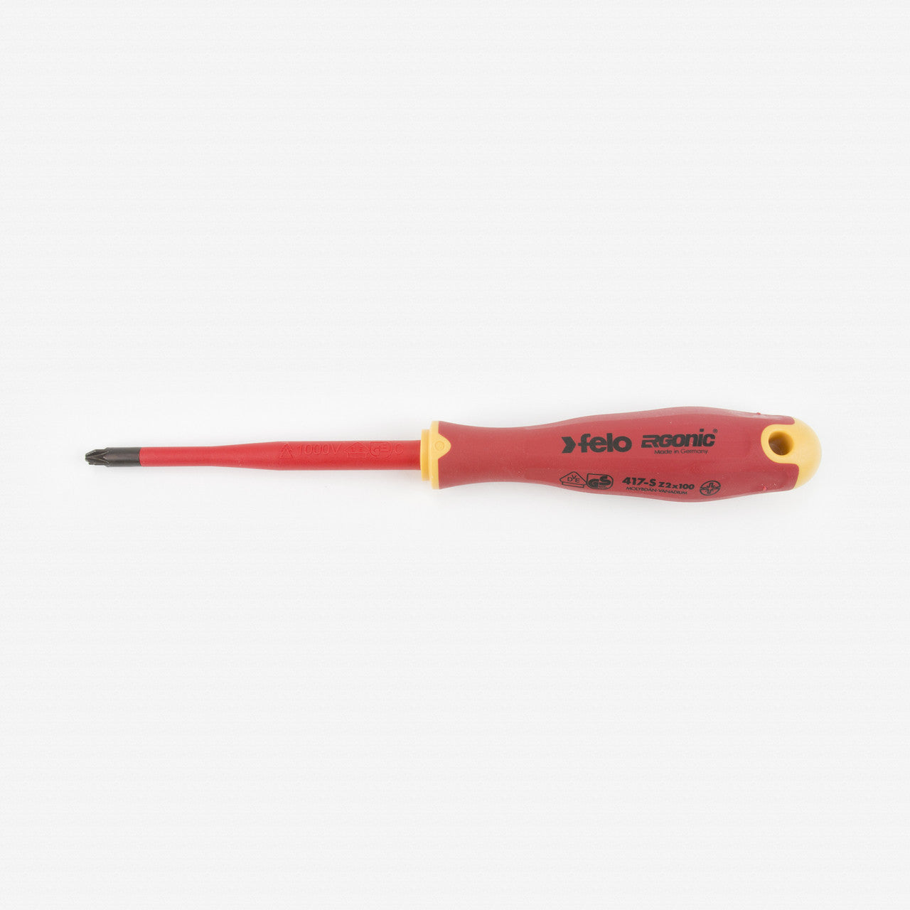 Felo E-slim Insulated #2 x 100mm Slotted/Pozidriv Screwdriver