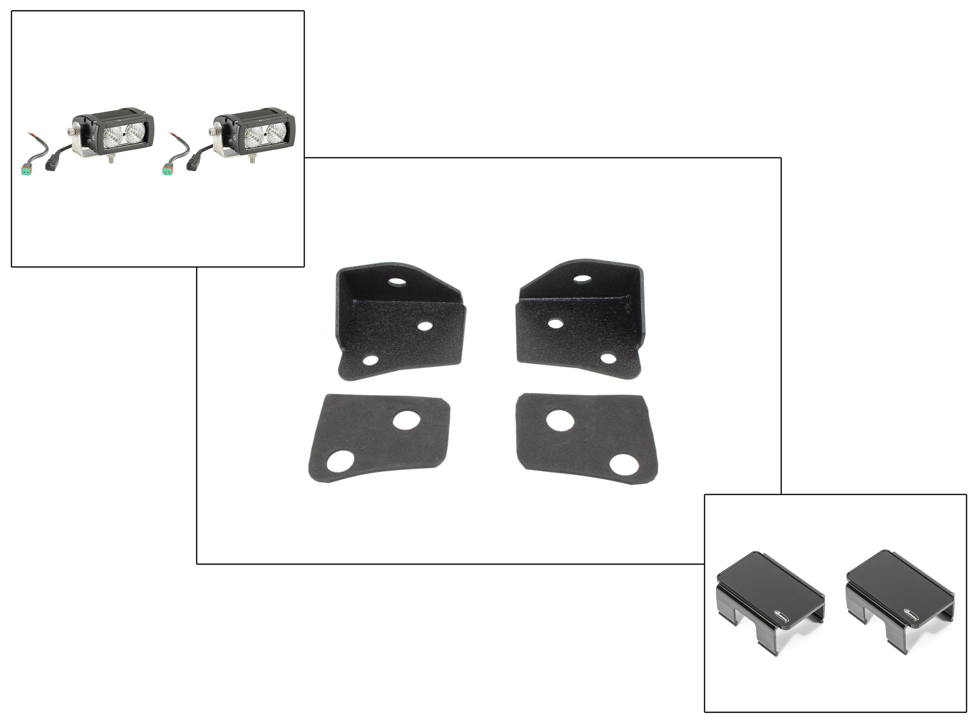Quadratec Ultimate Windshield Light Pod Combo for 07-18 Jeep Wrangler JK