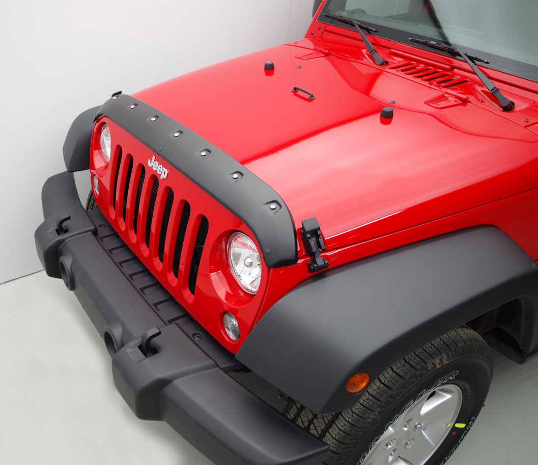 Focus Auto Design Inc. TG7W07 Tough Guard Hood Protection with a Textured Finish for 07-18 Jeep Wrangler JK