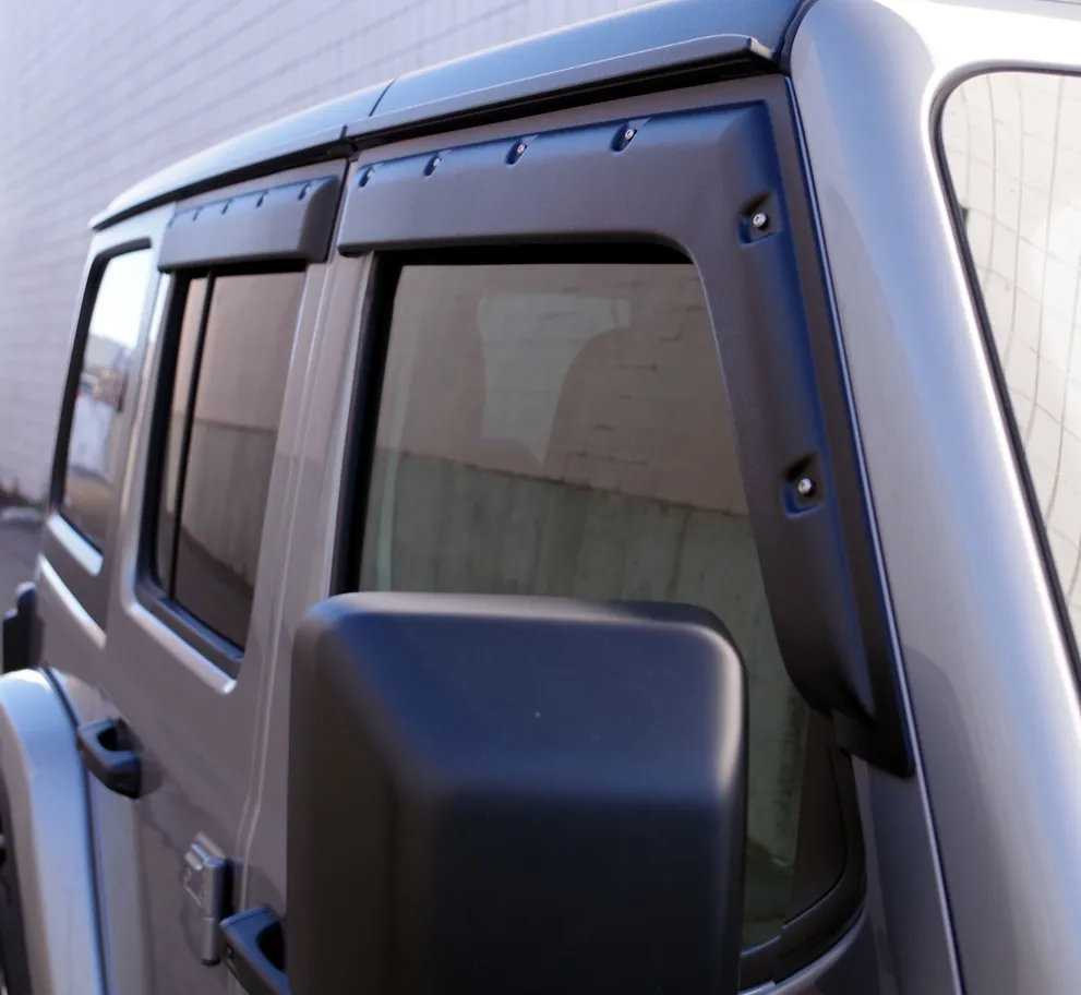 Focus Auto Design Inc. Tough Visors for 18-26 Jeep Wrangler JL Unlimited & Gladiator JT