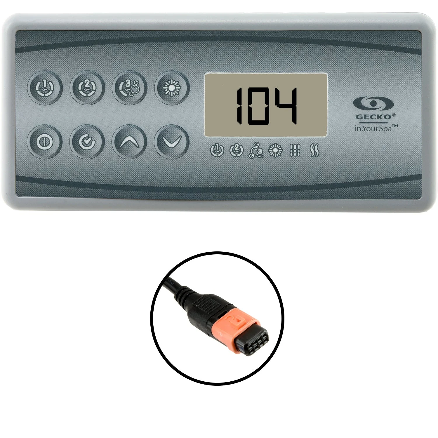 Gecko in.k8 7″W Topside Keypad