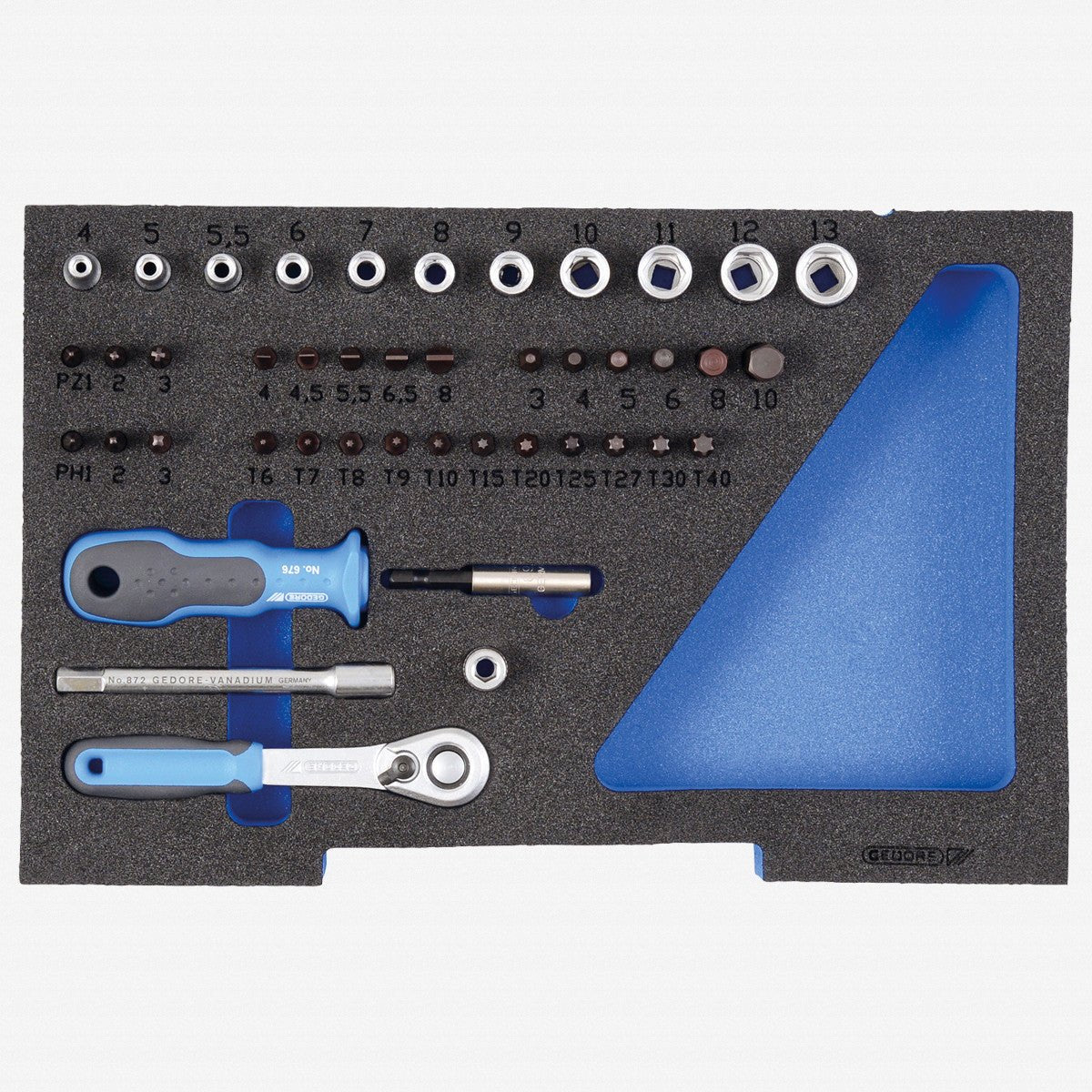 Gedore 1100 CT1-20 Socket set 1/4" in 1/2 L-BOXX 136 Module