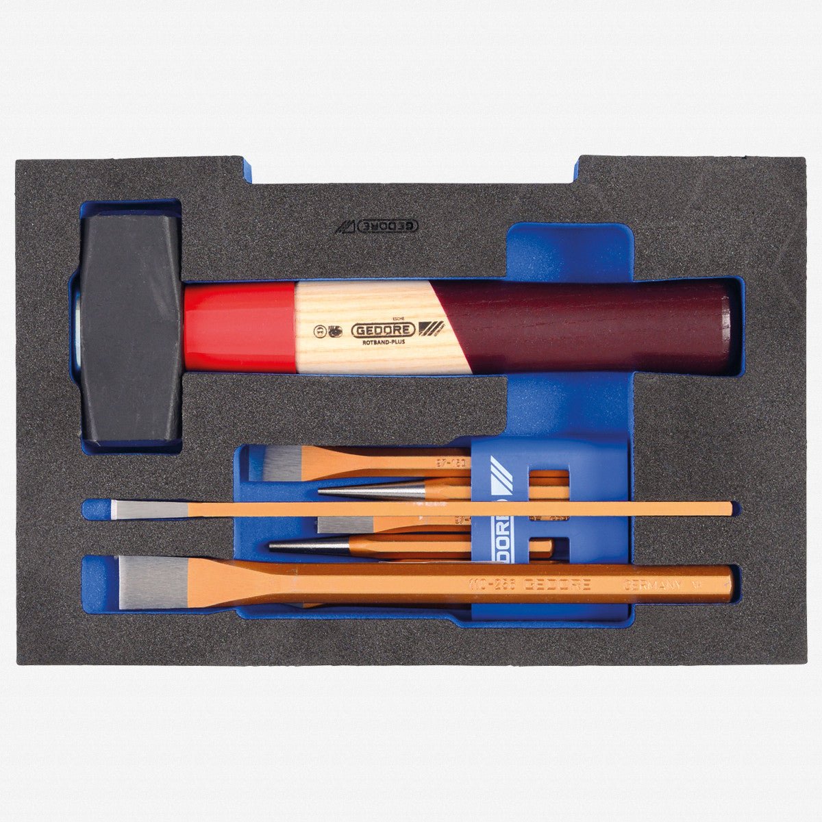 Gedore 1100 CT1-350 Chisel set in 1/2 L-BOXX 136 Module