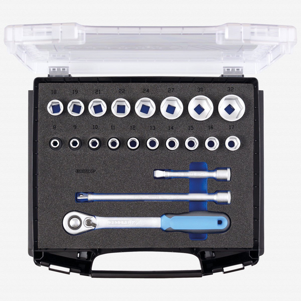 Gedore 1101 CT-19 Socket set 1/2", in i-BOXX 72