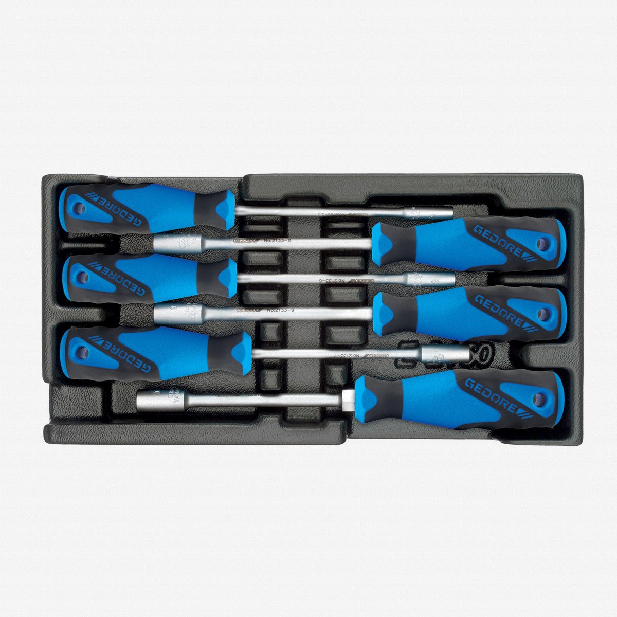 Gedore 1500 ES-2133 Metric Nut Driver Set in 1/3 ES Tool Module, 5.5 - 10 mm, 6 Pieces