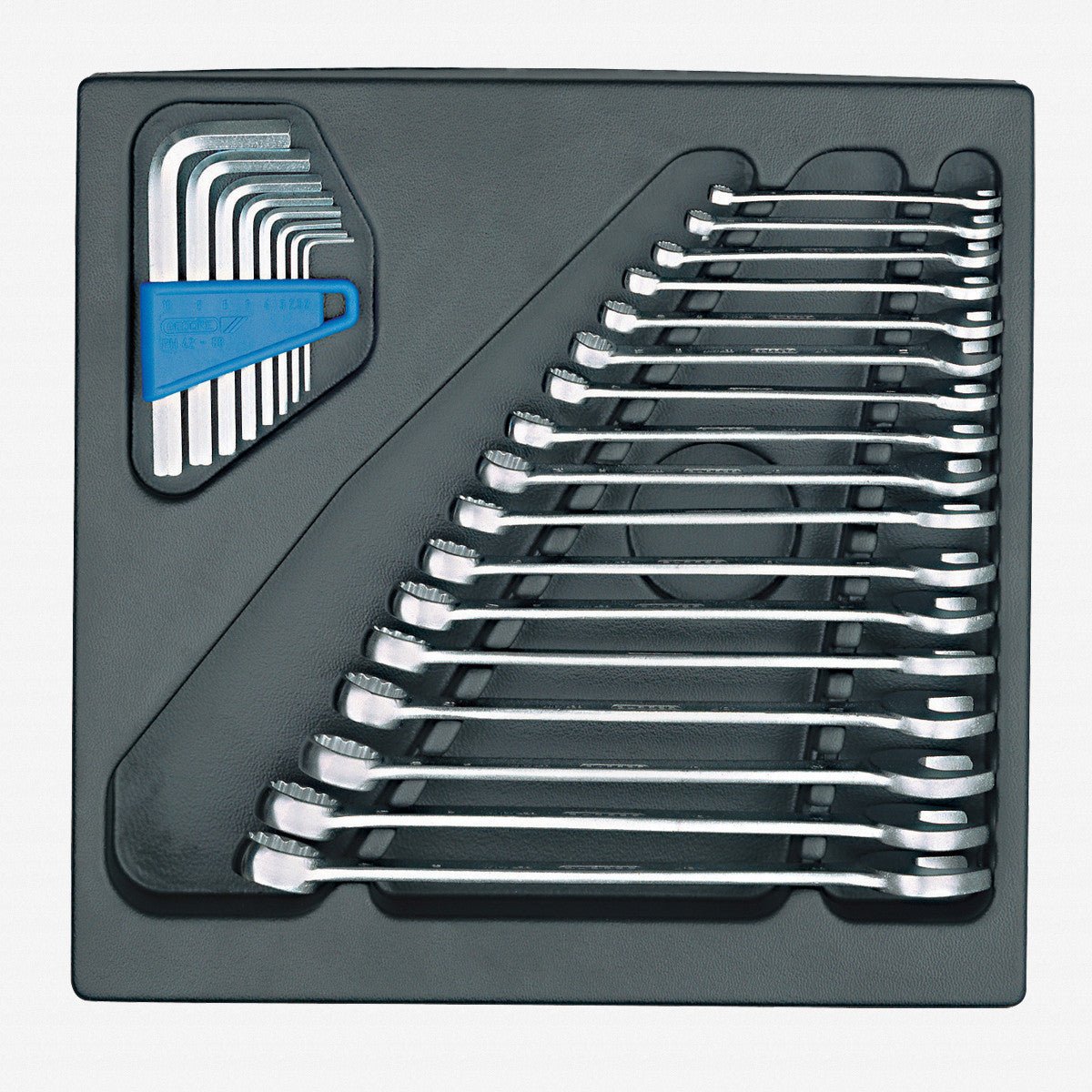 Gedore 1500 ES-7 Metric Combination Wrench Set in 2/3 ES Tool Module, 6 - 22 mm, 17 Pieces