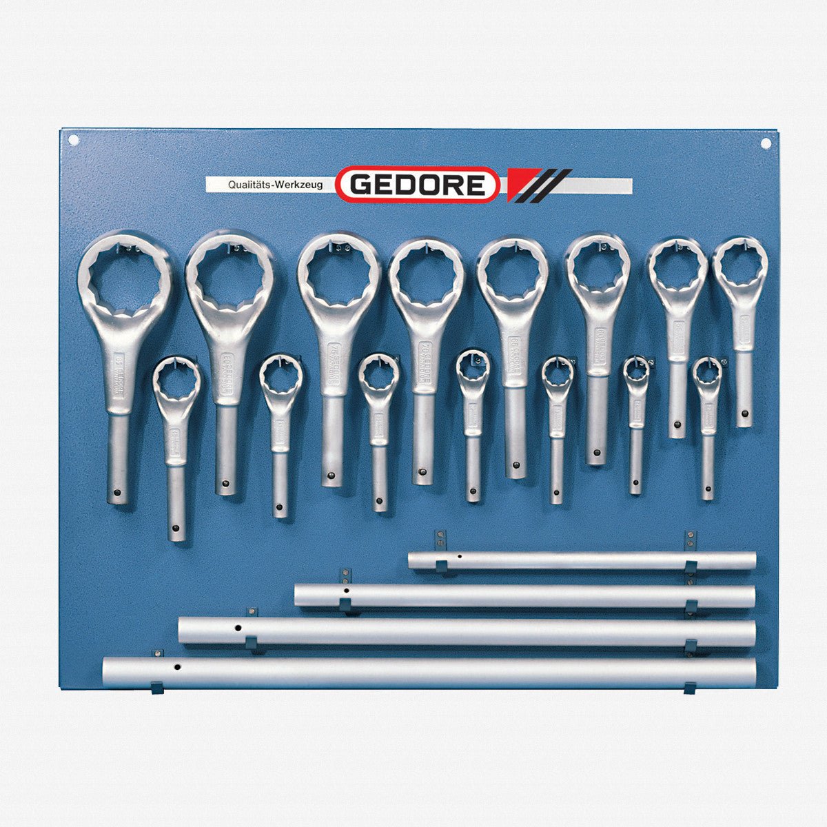Gedore 2 ATM Single ended ring spanner set 19 pcs 24-85 mm