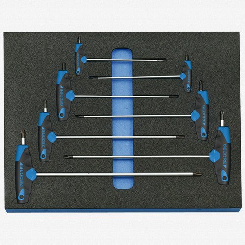 Gedore 2005 CT2-43 KTX TORX T-handle Set in 2/4 CT Tool Module, T10 - T40, 7 pieces