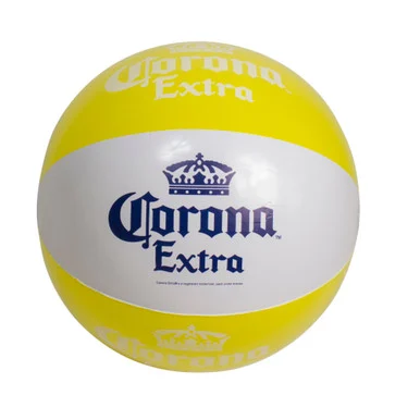 Get Your Fun in the Sun with a 20″ Corona Tropical Yellow and White Inflatable Beach Ball – Officially Licensed