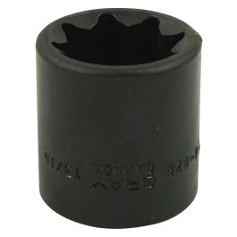 Gray Tools Impact Socket, 8 Point, Standard Socket, 13/16 X 1/2 in Drive