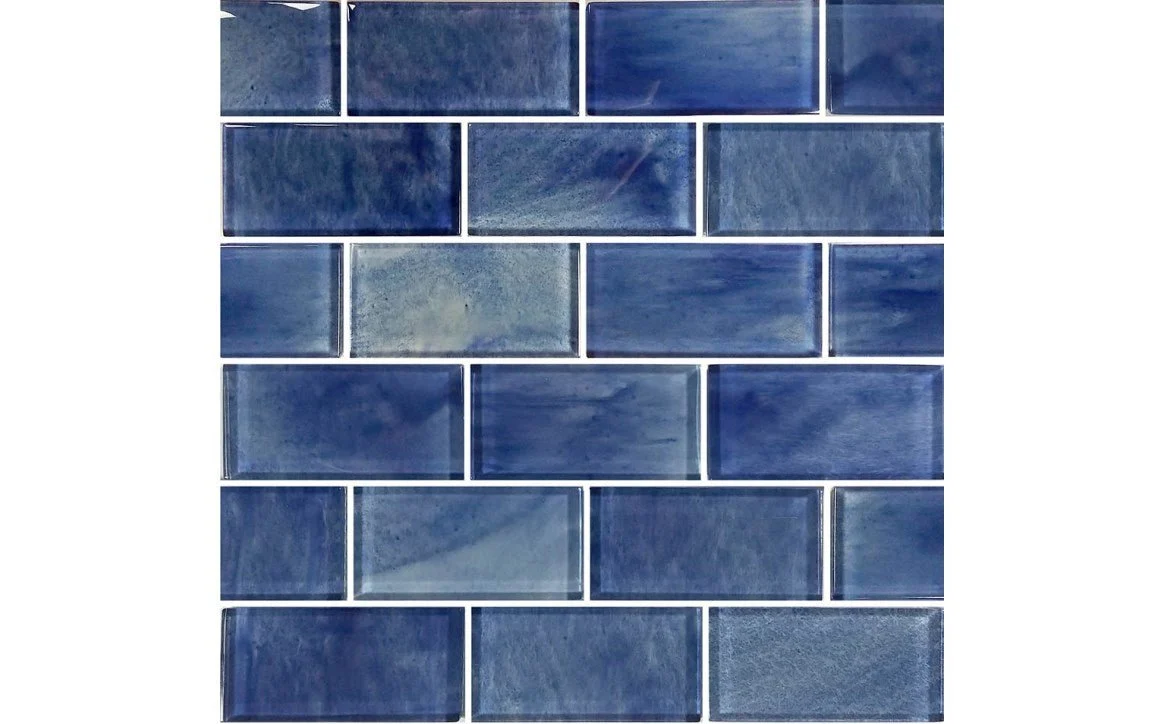 GS84896B1 2″ x 4″ Subway Glass Tile Blends Stratus Blue