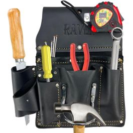 RAVEN Pro Series Drywaller's Professional Heavy Duty Tool Pouch | Oil Tanned Leather